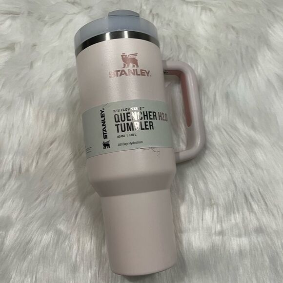 NWT Stanley Flowstate Adventure Quencher H2.0 Travel Tumbler 40 Oz Rose Quartz - Picture 1 of 7
